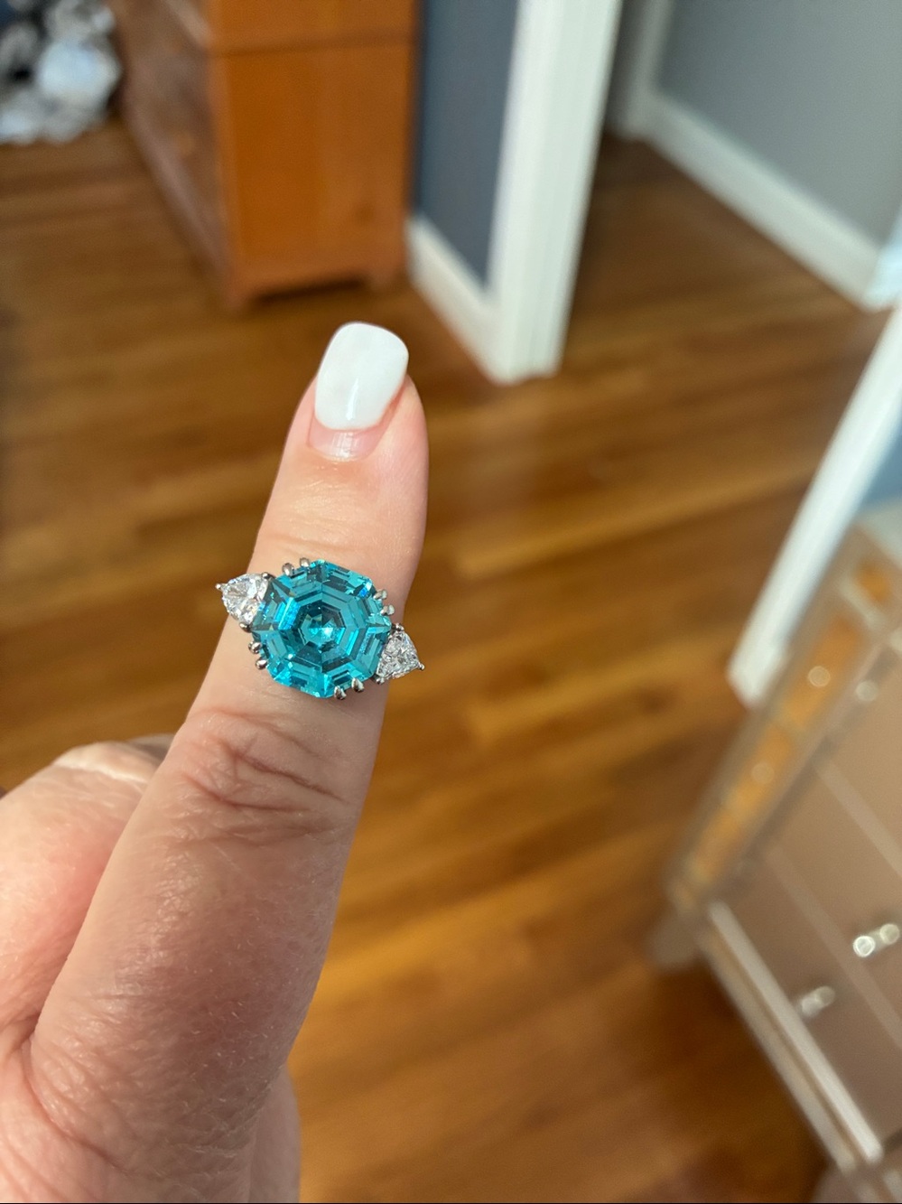 Blue Topaz ring set in 925 silver